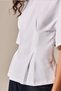 Women's Basic T-Shirt Comfortable Fit Pleated Detail Casual Stylish Blouse - 4