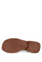 Women's Genuine Leather Tan Flat Sandals - 4