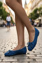 Suede Knitted Bow Detail Comfortable Women's Ballet Flats - 3