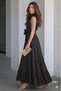 New Season Women's Sleeveless Collared Front Buttoned Waist Belted Long Tricot Dress - 2
