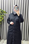 Women's Clothing Plus Size Hooded Buttoned Full Length Denim Dress - 5
