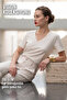 Women's Vision V-Neck Premium Quality Dense Textured Cotton T-Shirt Cream W102-R0220-02 - 4
