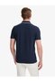 Navy Blue Slim Fit 100% Cotton Zippered Polo Collar T-Shirt 50327873-Vr033 - 5