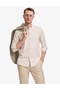 Beige Oxford Slim Fit Easy-Iron Shirt 50325365-Vr011
