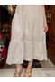 White Color Embroidered Front and Back V-Neck Embroidered Dress - 4