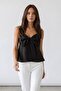 Women's Linen-Like Blouse with Bow Detail on the Front and Adjustable Thin Straps - 5