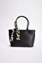 Women's Classic Shoulder Bag with Scarf Detail - 2