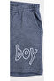 Boys' Top and Bottom Set – Printed White T-Shirt and Grey Shorts 100% Cotton - 7