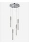 Modern Lighting, Modern chandelier, Light, Long crystal chandelier, Silver Color, 100x20 cm, Suitable for bedroom and living room, Cyristal Material