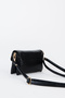 Women's Lilya Black 2-Compartment Covered Small Size Zipper and Snap Closure Handbag and Shoulder Bag - 4