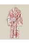 Women's Bathrobe 100% Cotton Shawl Collar Bathrobe Digital Printed Bathrobe Mother's Day Gift Bathrobe with Bag - 3