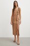 Striped Slit Detailed Slip Dress - 4