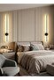 Modern Lighting, Wall Light, Black Color, Length:100 cm, Suitable for living room, dining room, bedroom, bathroom - 2