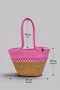 Straw Jute Women's Shoulder Bag, 100% Handmade, Cotton, Vegan, Jute Straw Beach Bag - 2