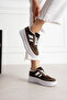 Brown Women's High Casual Sneaker Shoes - 3