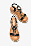 Sanda Women's Padded Sandals with Accessories - Black - 3