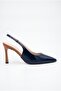 Women's Special Design Thin Heeled Double Color Stiletto Pointed Toe Heeled Shoes with Elastic Band - 3