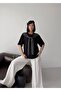 Women's Polka Dot Shawl Detailed Combed Cotton T-Shirt - 6