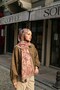 Noa Batik Patterned Shawl - Mink-Dried Rose - 4