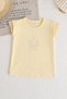 Girl's Embroidery Detailed T-Shirt and Wide-Legged Pants Set Stylish Comfortable Casual Combination - 3