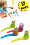12Pcs Saxophone Breath Ball Bounce Lift Game Ball Blowing Game Party Favor Educational Balance Skill Stress Relief Toy Popit Pipette