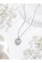 316L Steel Chain Silver Color Zircon Stone Heart Women's Necklace - 3