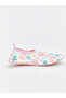 Flower and Leaf Patterned Girls' Sea Shoes