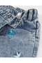 Girl's Figure Embroidered Blue Denim Shorts Skirt 2-8 Years Blue - 3