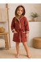 Hooded Bathrobe for Girls and Boys, 100% Cotton, Muslin, Color Options Available