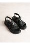 Orlena Black Genuine Leather Women's Sandals - 2