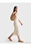 V-Neck Openwork Fringed Beach Dress
