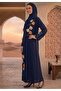 Nida Fabric Handmade Embroidery Dantel Comfortable Arabic Muslim Abaya With Sheila For Women - 5
