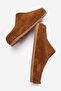 Denivel Women's Genuine Leather Slippers Tan Suede - 5