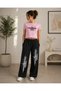 Minimalist Style Women's Crop T-Shirt Loose Pants Casual Combination