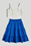 Blue Crochet Top and Maxi Skirt Outfit