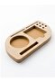 Deskmate Sapphire Oak Mdf Desktop Organizer with Phone Stand – Pen Holder & Note Holder & Card Holder - 3