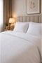 Double 100% Cotton White Duvet Cover 200X230 Hotel Type Comfort - 2