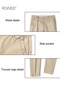Men Stylish Suit Pants, Straight Leg Pants with Button Front and Zip-fly Closure, Casual Trousers wi - 6