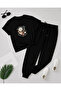 Sea Shells Print Detailed T-Shirt Tracksuit Set