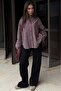 Red Oversize Checkered Women's Shirt Mg2822 - 4