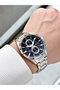 Functional Silver-Black Color Steel Cord Steel Case Men's Wristwatch 2515Mr - 3