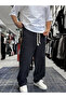 Black 17 Embroidered Washable Pipe Leg Sweatpants Es-80-50 - 2