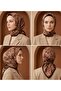 وشاح قطني غير لامع بنمط OCHRE مقاس 90×90 سم - 3