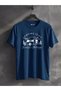 Camping Is My Favorite Therapy Caravan Printed 100% Cotton Unisex Navy Blue Camping T-Shirt - 2