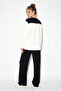 Women's Black Shawl Detailed Long Sleeve Basic T-Shirt Elastic Waist Loose Pants Modal Set 4126 60286249 - 6