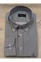 Long Sleeve Regular Fit Brown Striped Collared Buttoned 100% Cotton Classic Men's Shirt with Pockets - 2