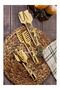 8 Piece Butterfly Model Gold Sauce Serving Set and Tongs Serving Presentation Set (18/10) - 4