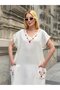Floral Embroidered Linen Dress with Pocket - 2