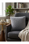 Plush Teddy Puffy Decorative Pillow Cushion Cover 43X43 Gray