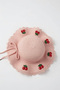 Gift Set for Girls with Cherry Figure, Powder Pink Straw Hat and Bag |   Suit for Summer Beach - 9